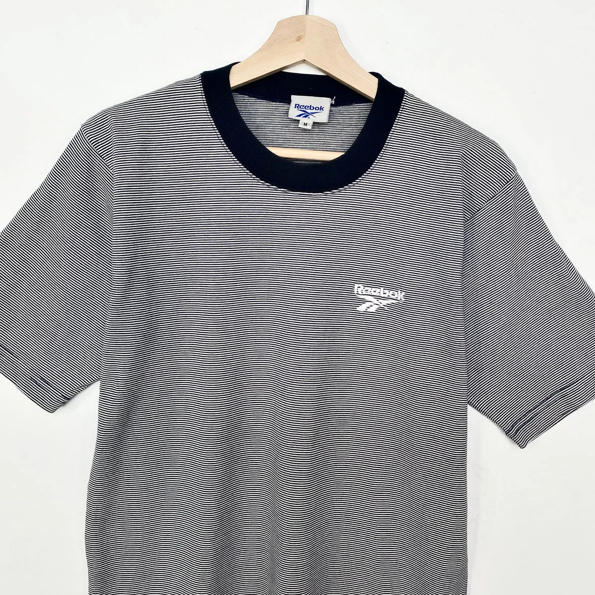 00s Reebok Striped T-shirt (M)