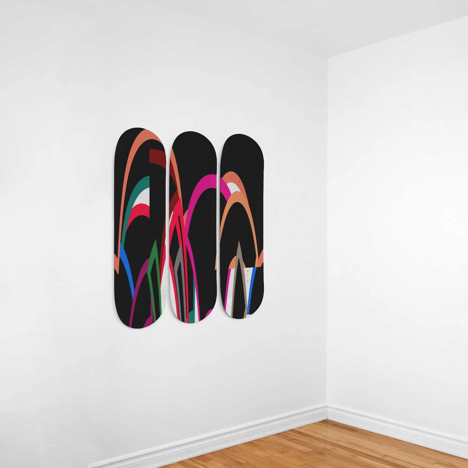 3 skateboard  wall art