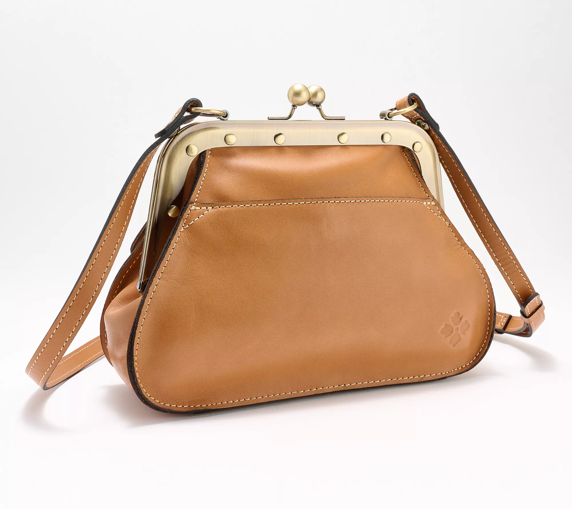 "As Is" Patricia Nash Leather Ischia Flap Frame Bag