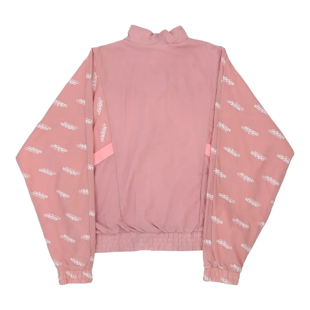 Adidas Spellout Jacket - Small Pink Polyester