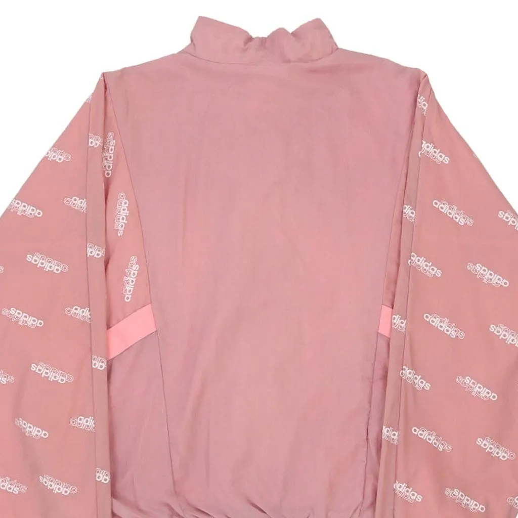 Adidas Spellout Jacket - Small Pink Polyester