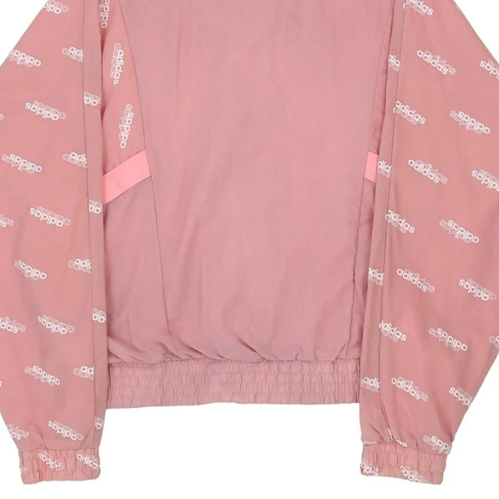 Adidas Spellout Jacket - Small Pink Polyester