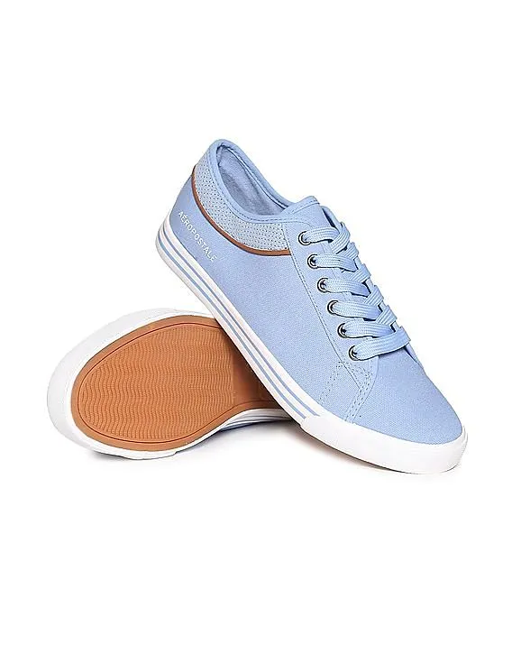 Aeropostale Striped Trim Canvas Sneakers