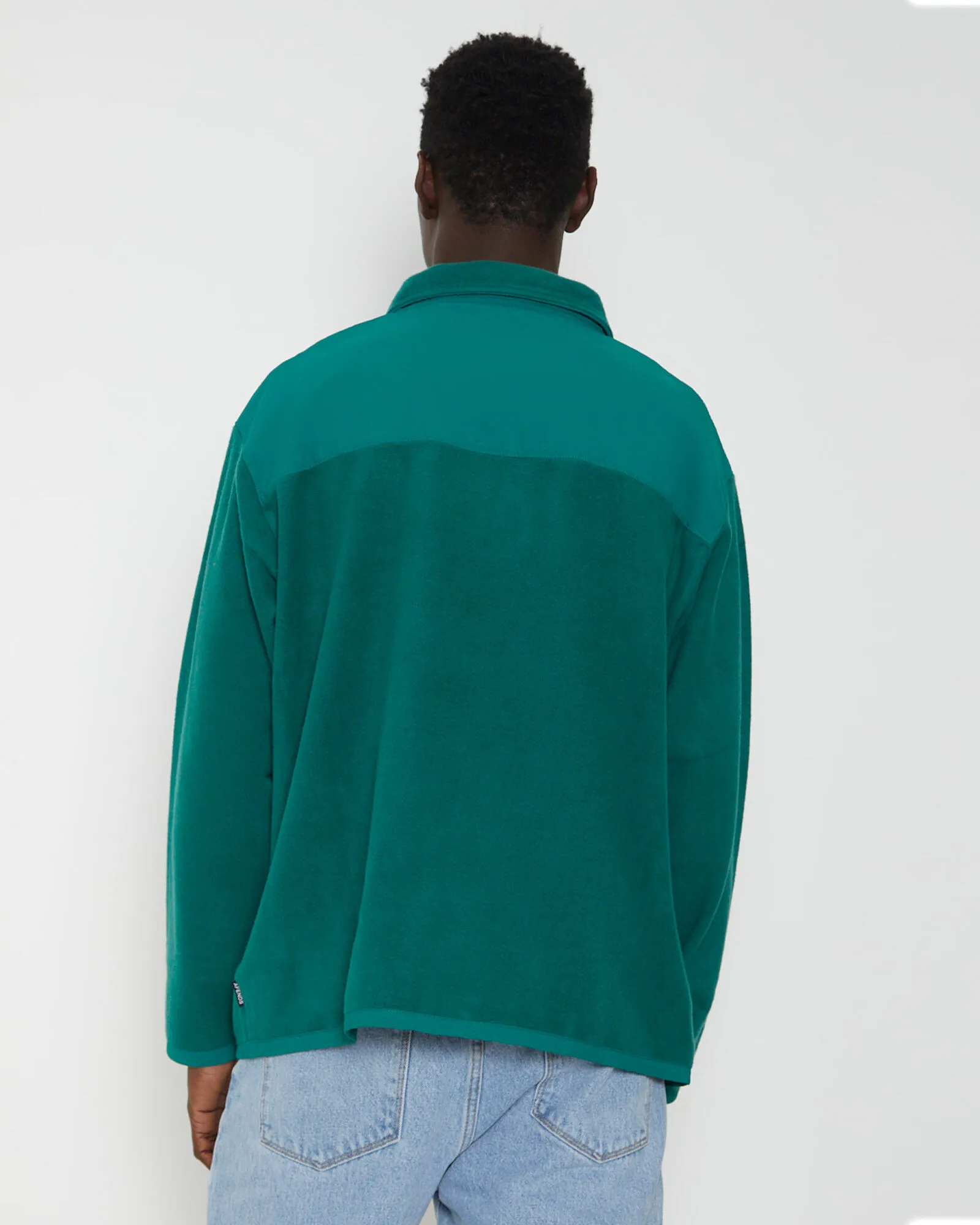 Afends Intergalactic Fleece Pullover in Emerald Green