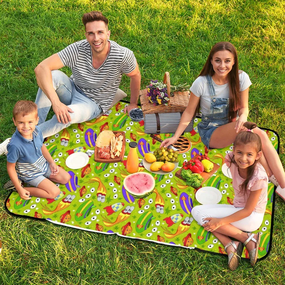 Aliens Zipper Picnic Mat