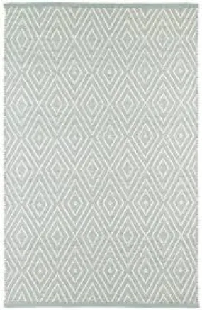 Annie Selke - 3x5 Diamond Light Blue/Ivory Indoor/Outdoor Rug