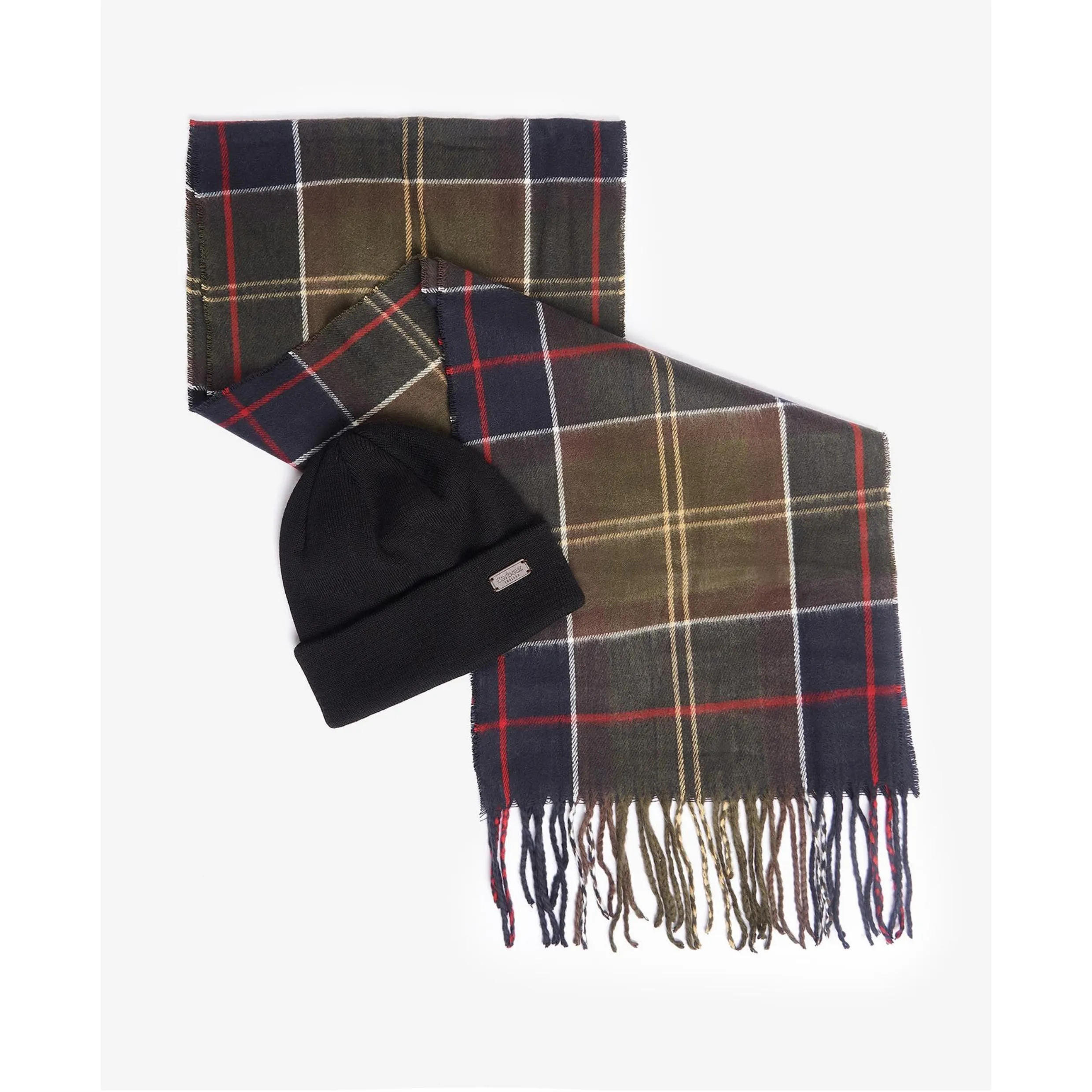 Barbour Swinton Beanie & Galingale Scarf Gift Set Classic