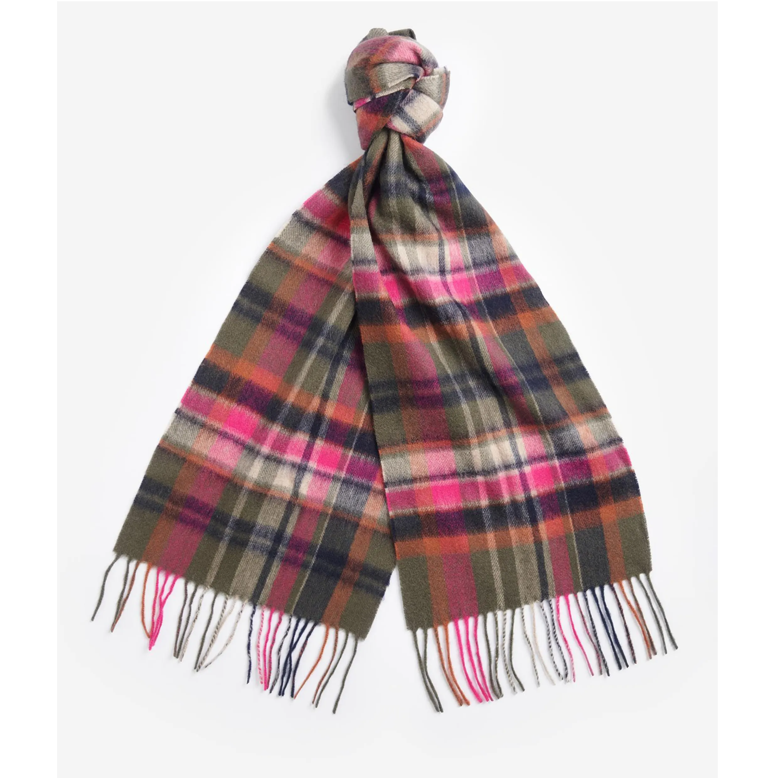 Barbour Vintage Winter Scarf Pink Dahlia LSC0109