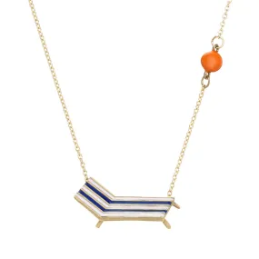 BEACH CHAIR BLUE NECKLACE