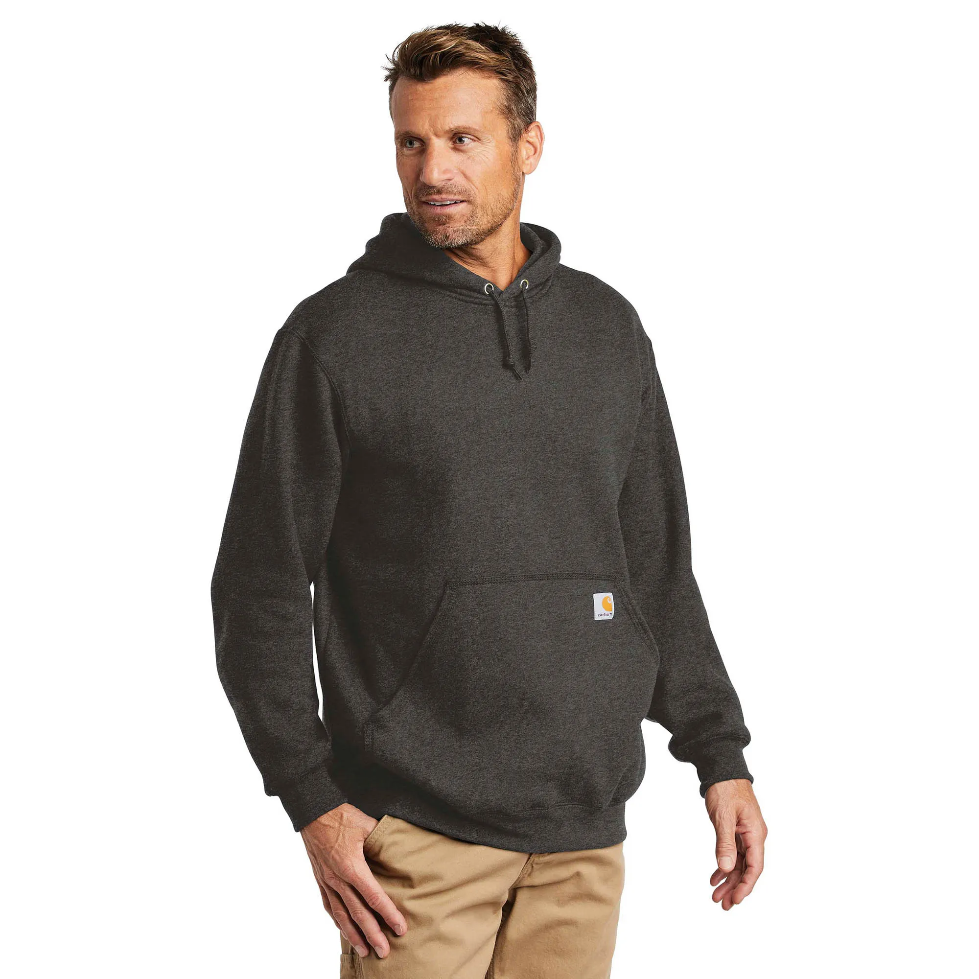 Carhartt K121 Hooded Pullover Midweight Sweatshirt - Carbon Heather