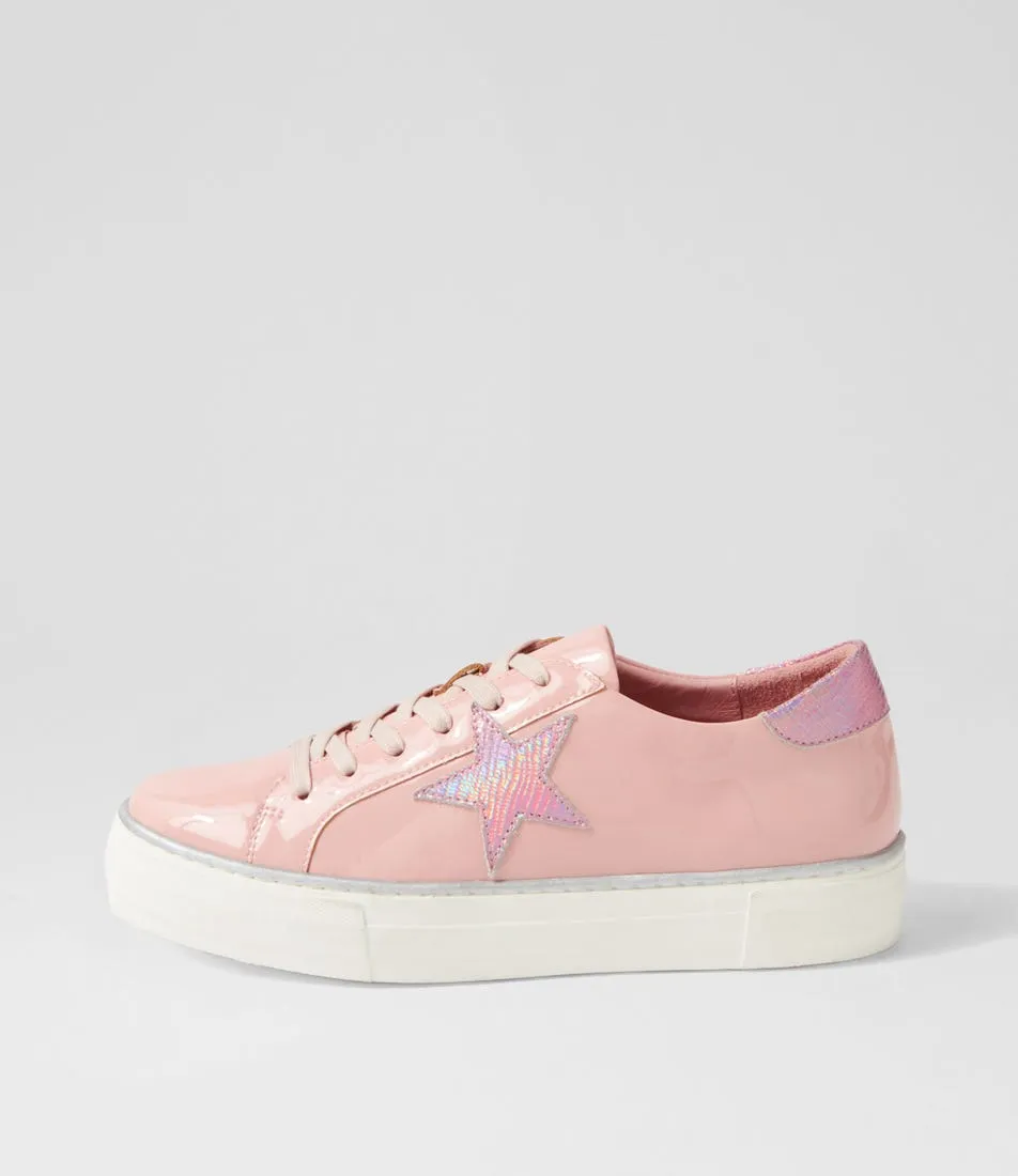 DJANGO & JULIETTE Fonno Pink Patent Lizard Sneakers