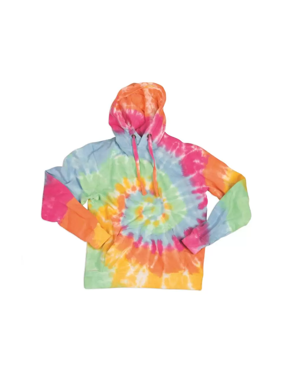 Dyenomite 854MS Multi-Color Spiral Pullover Hooded Sweatshirt SKU: 854MS