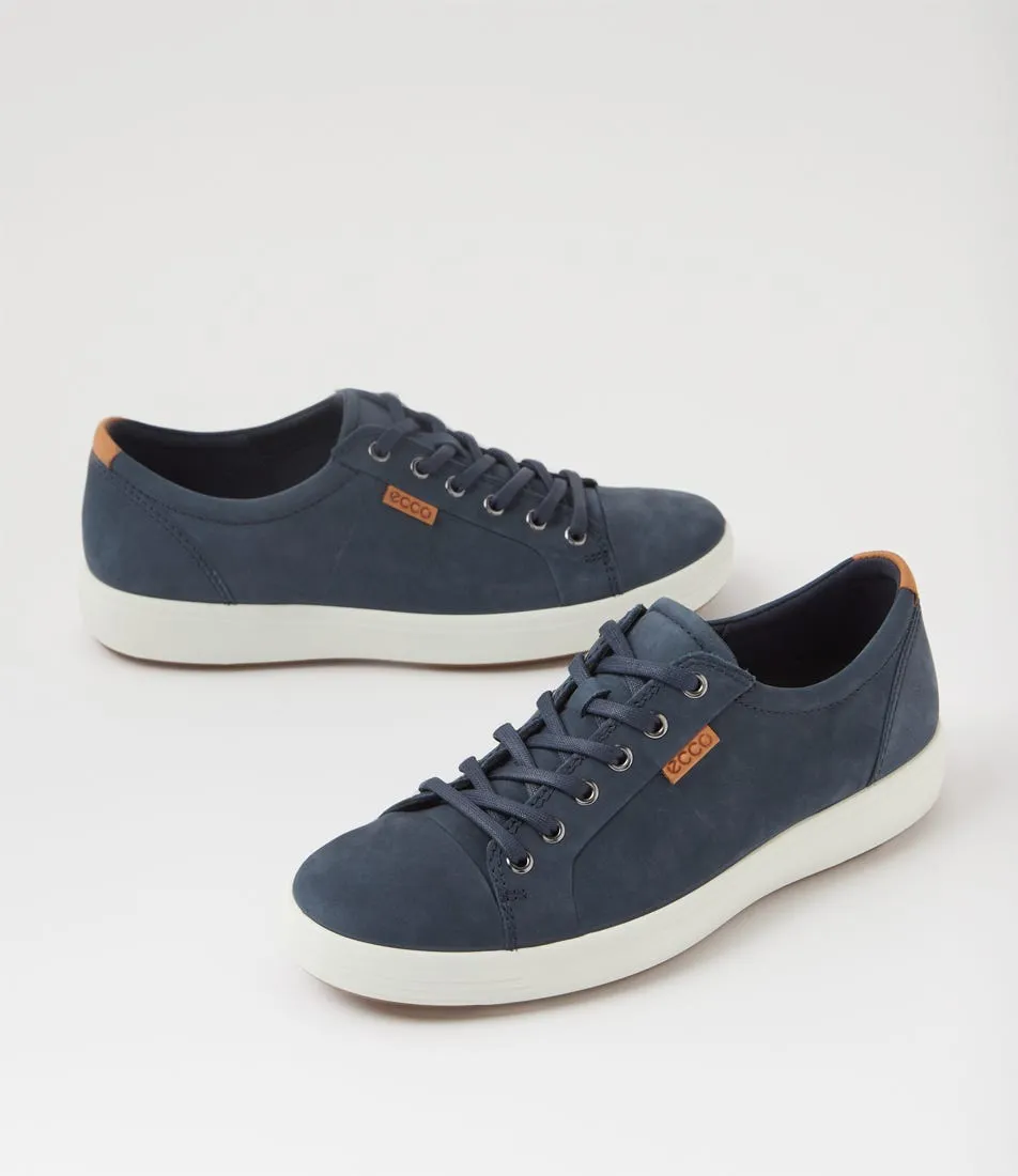 ECCO Soft 7 M Marine Lion Nubuck Sneakers