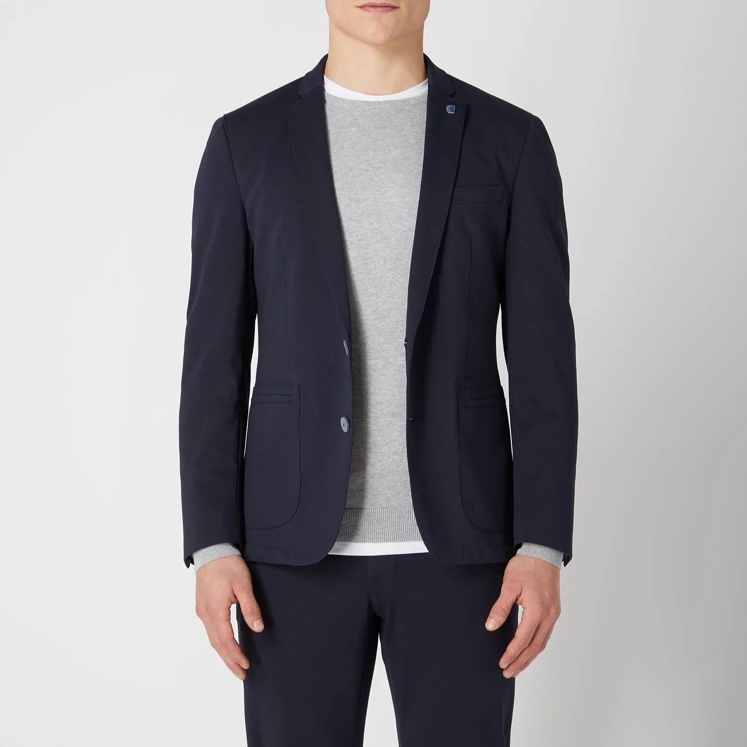 Favian Lightweight Navy Slim Fit Jacket