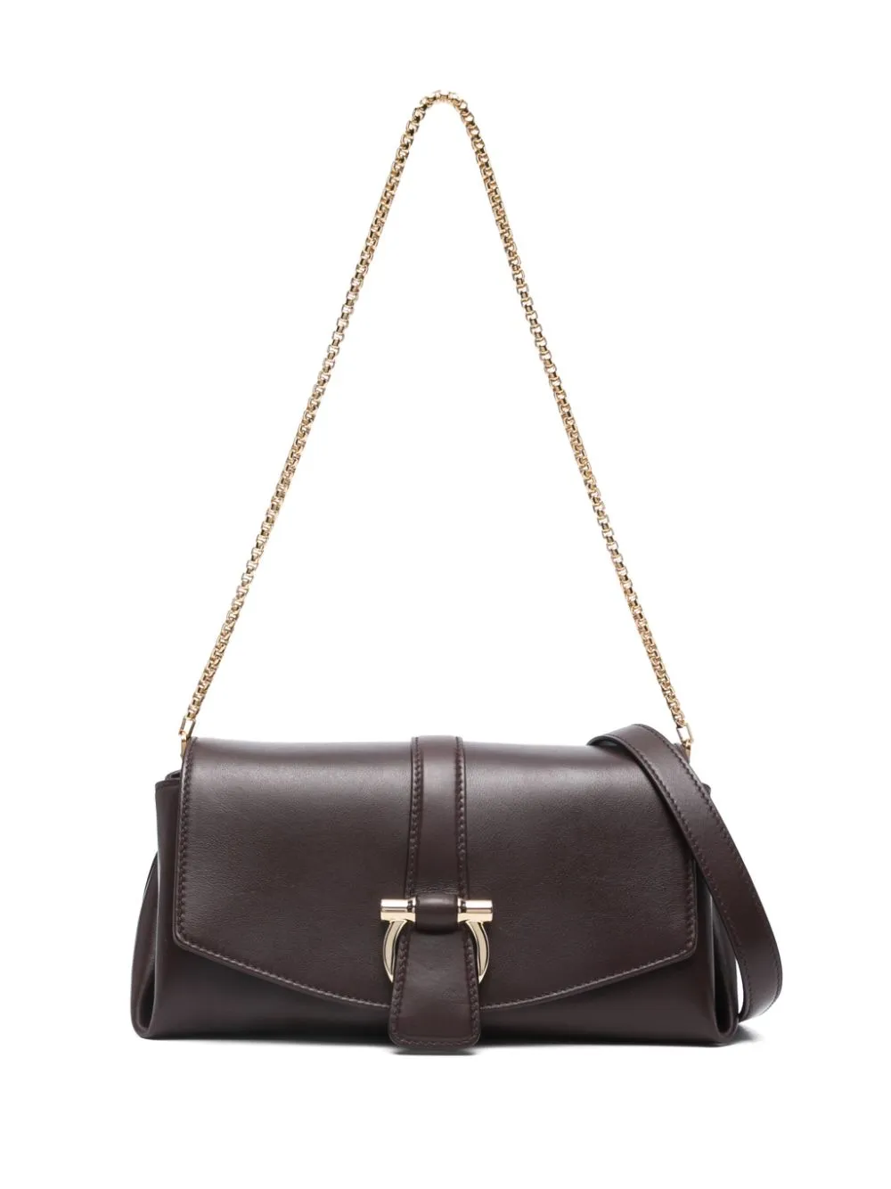 Ferragamo front-flap cross body bag - Brown