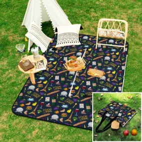 Food And Wine Zipper Picnic Mat