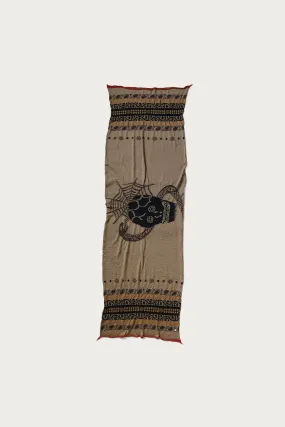 Fulling Wool Scarf COPTIC SKULL - Beige