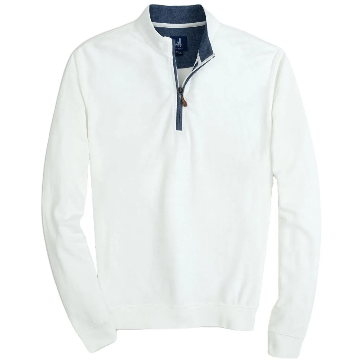 Johnnie-O Men's White Sully 1/4 Zip Pullover