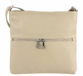 Josslyn taupe leather shoulder bag