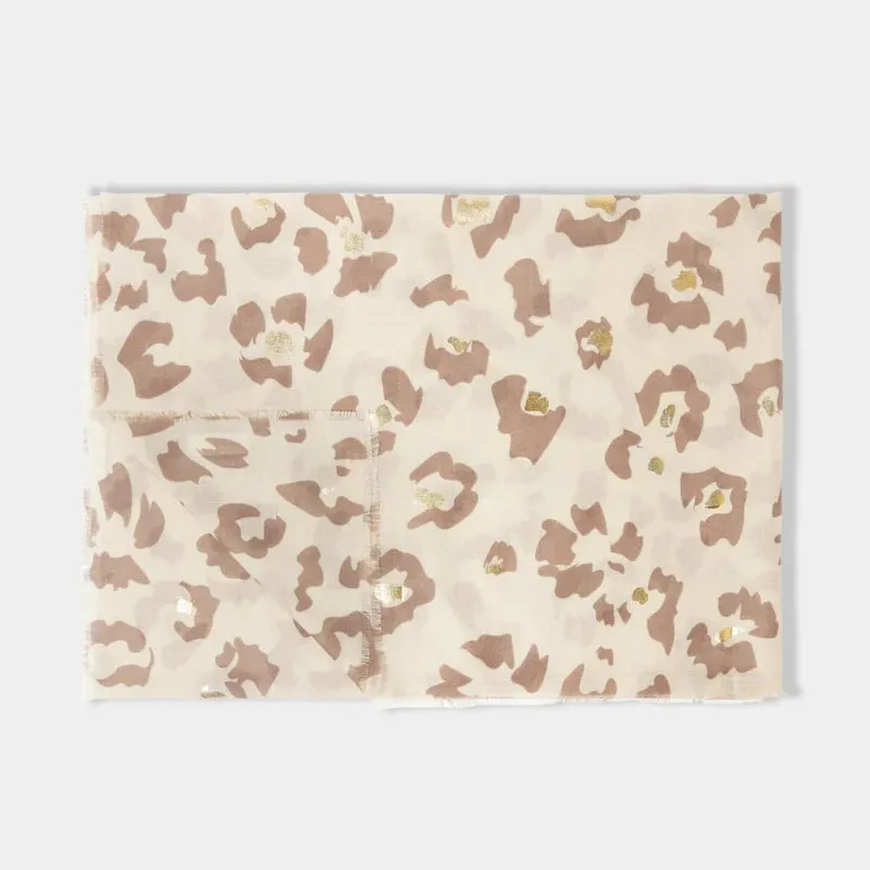 Katie Loxton Abstract Flower Printed Foil Scarf