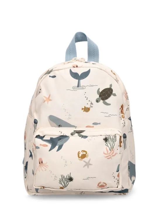 Liewood   Sea print recycled nylon backpack 