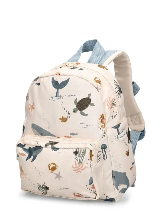 Liewood   Sea print recycled nylon backpack 