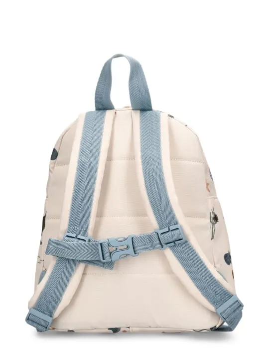 Liewood   Sea print recycled nylon backpack 