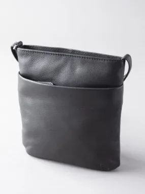 Lowther Leather Cross Body Bag in Black