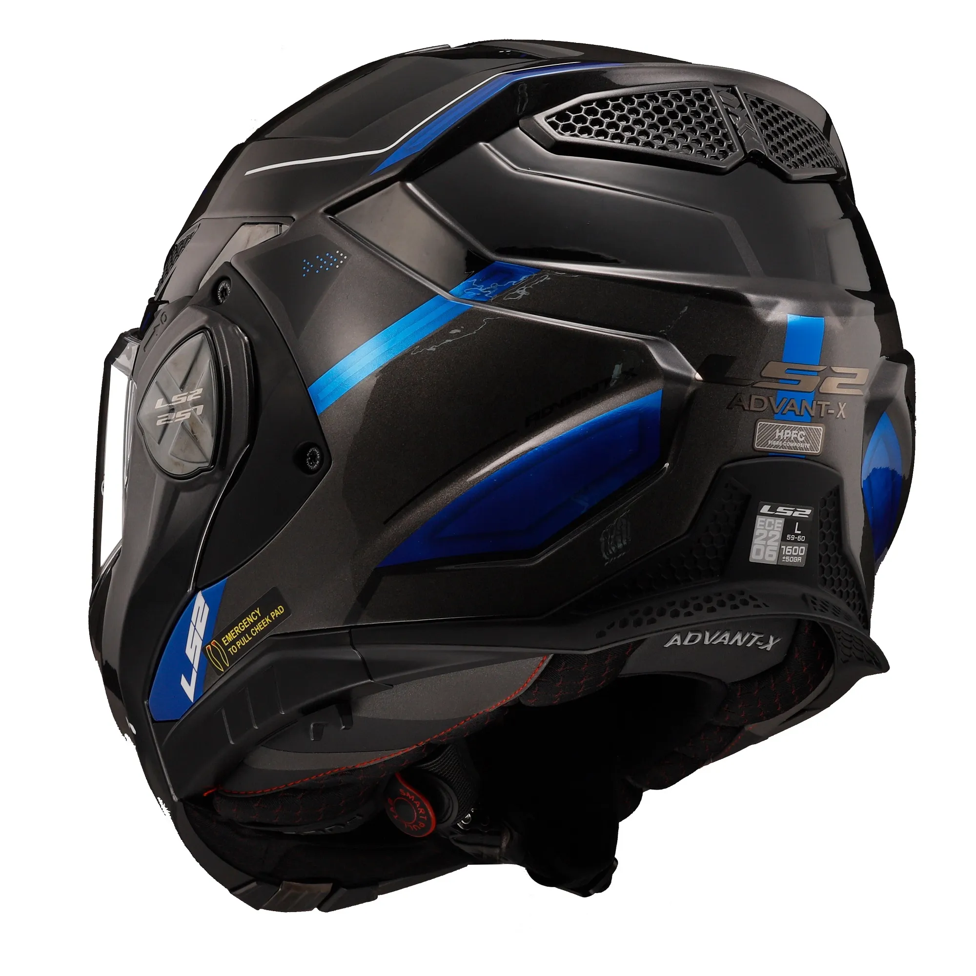 LS2 FF901 Advant X Spectrum Helmet - Black/Titanium/Blue