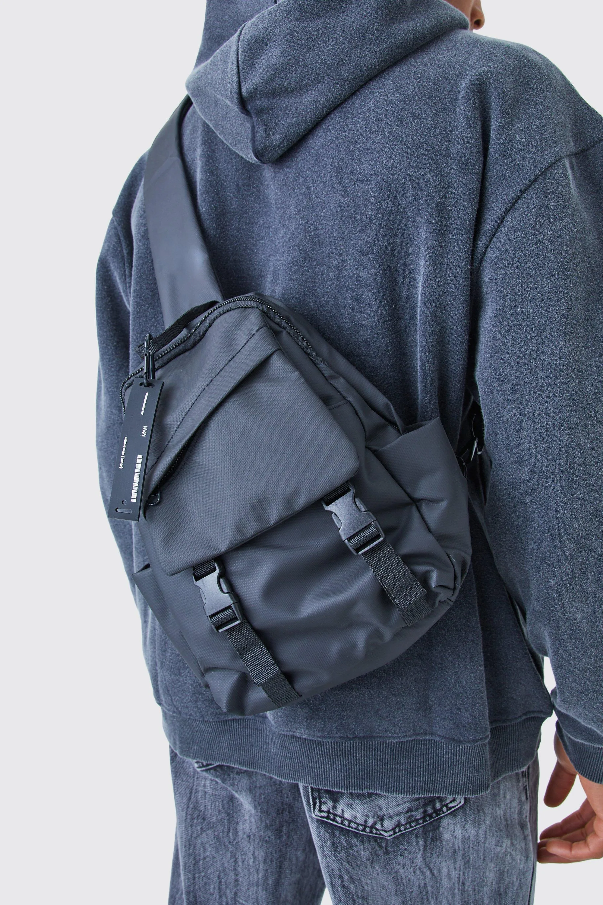 Man Cross Body Nylon Bag | boohooMAN UK