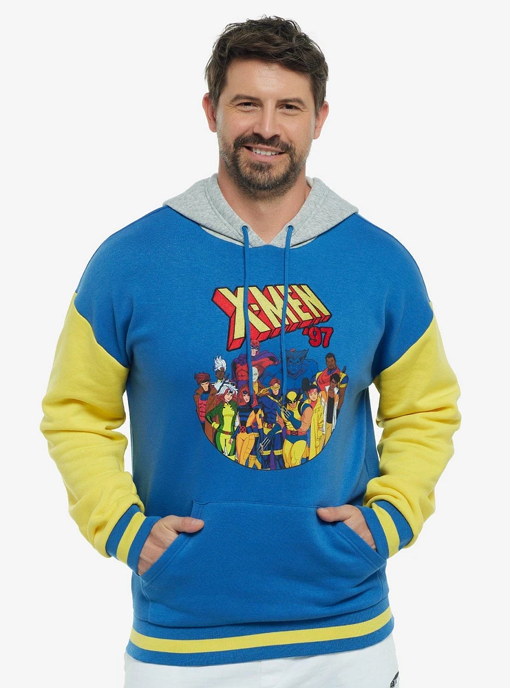 Marvel X-Men '97 Group Portrait Colorblock Hoodie - BoxLunch Exclusive