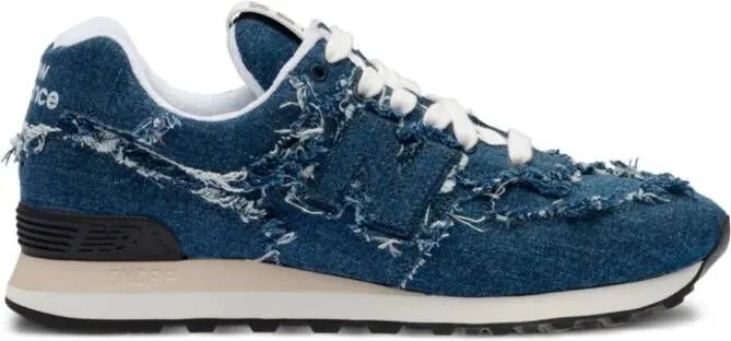 Miu x New Balance 574 denim sneakers Blue