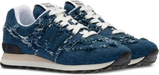 Miu x New Balance 574 denim sneakers Blue