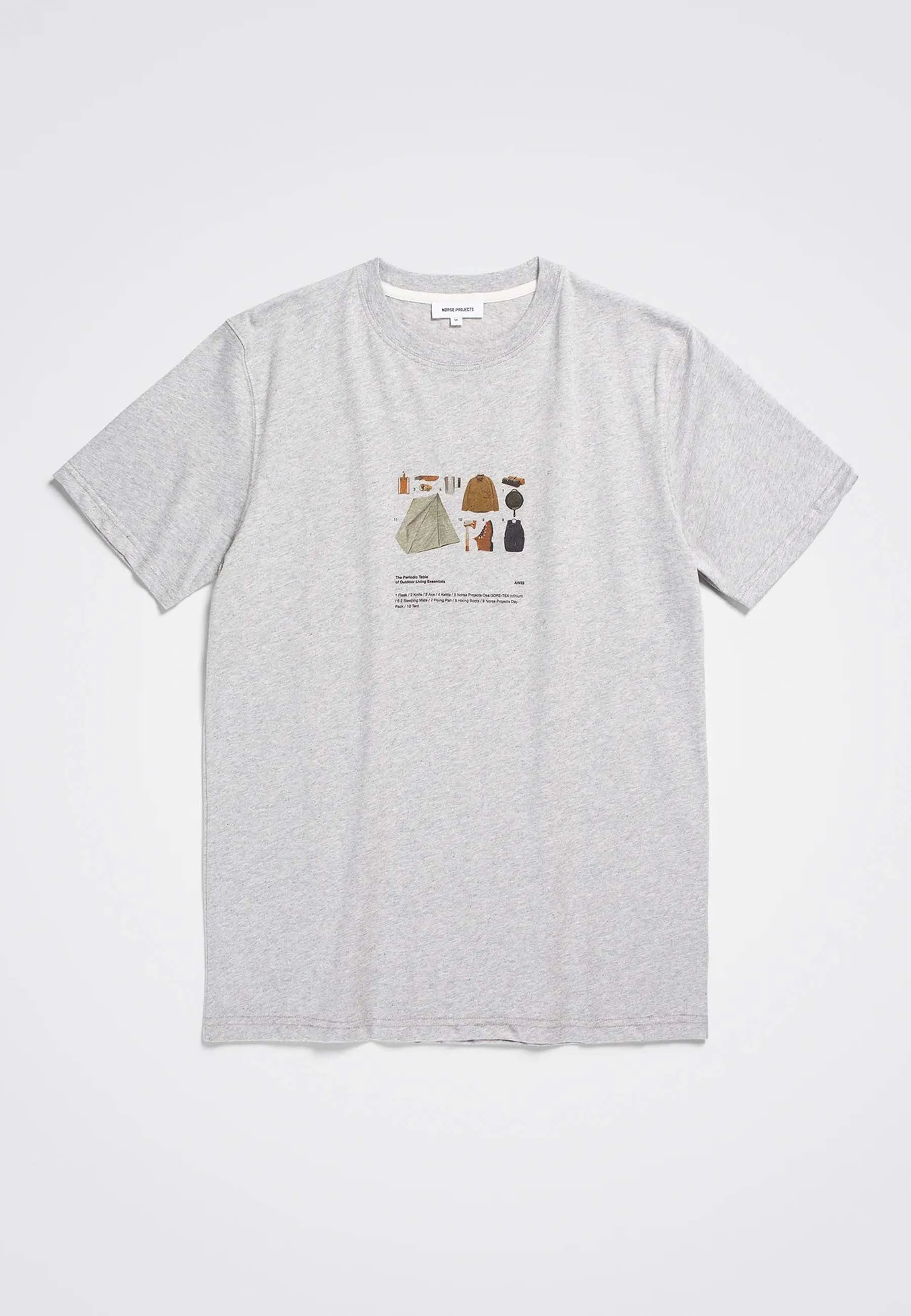 Niels Outdoor Living T-Shirt - Light Grey Melange