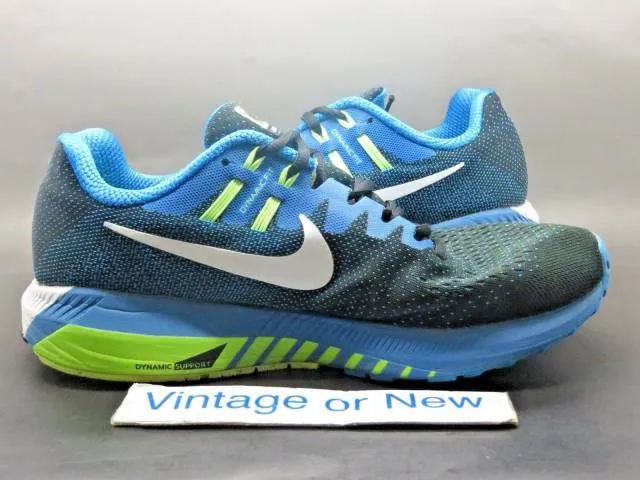 Nike air zoom structure black photo blue green running 849574-004 sz 9.5 4e