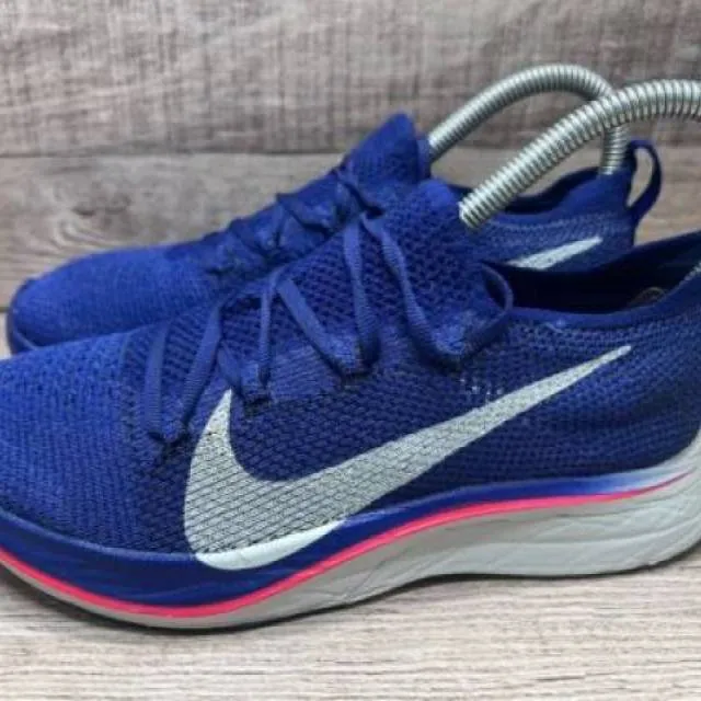 Nike air zoom vaporfly 4% blue running aj3857-400 men sz 4.5 women sz 6 preowned