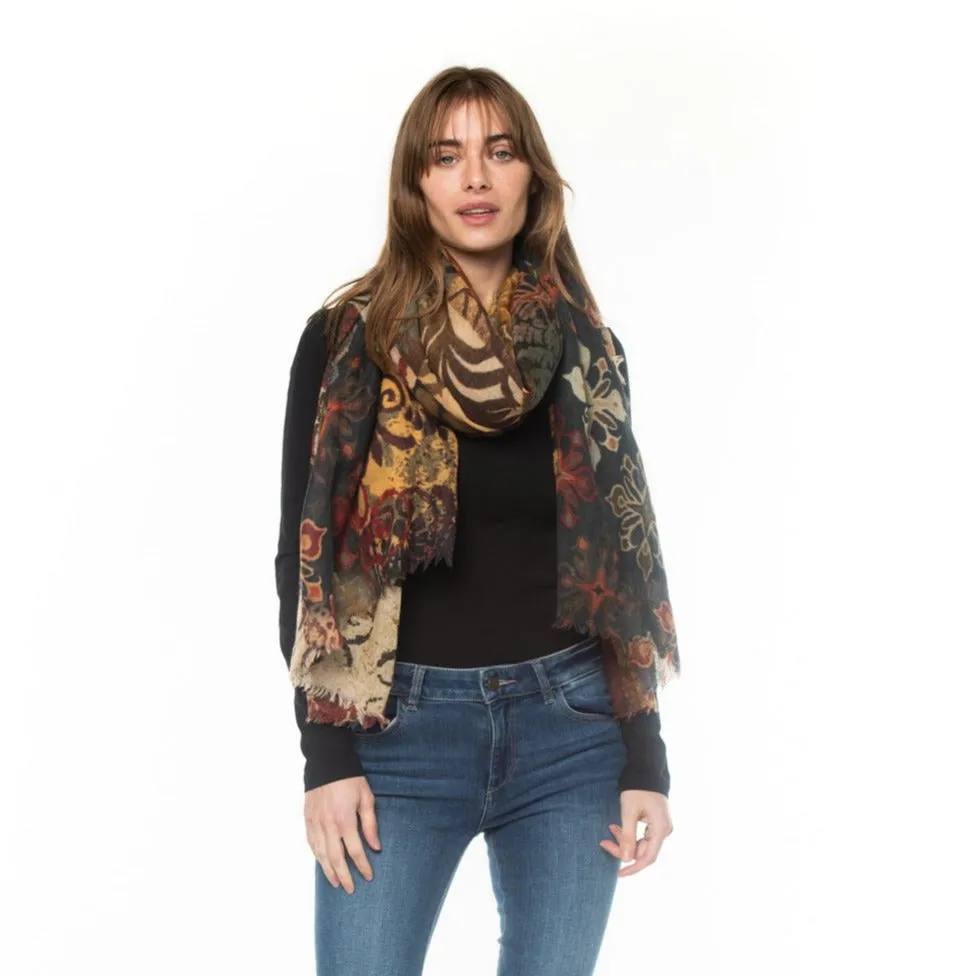 Patch Brown Scarf