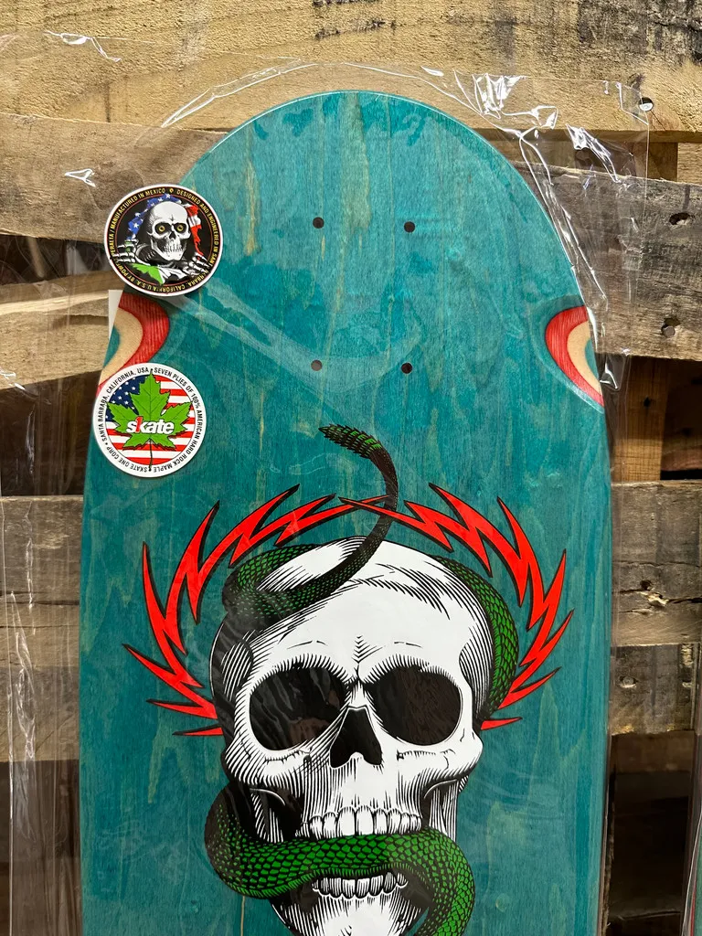 Powell Peralta Mike McGill Skull & Snake Skateboard Deck Teal Stain