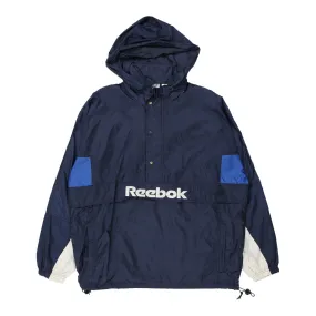 Reebok Spellout Jacket - Large Navy Polyester Blend