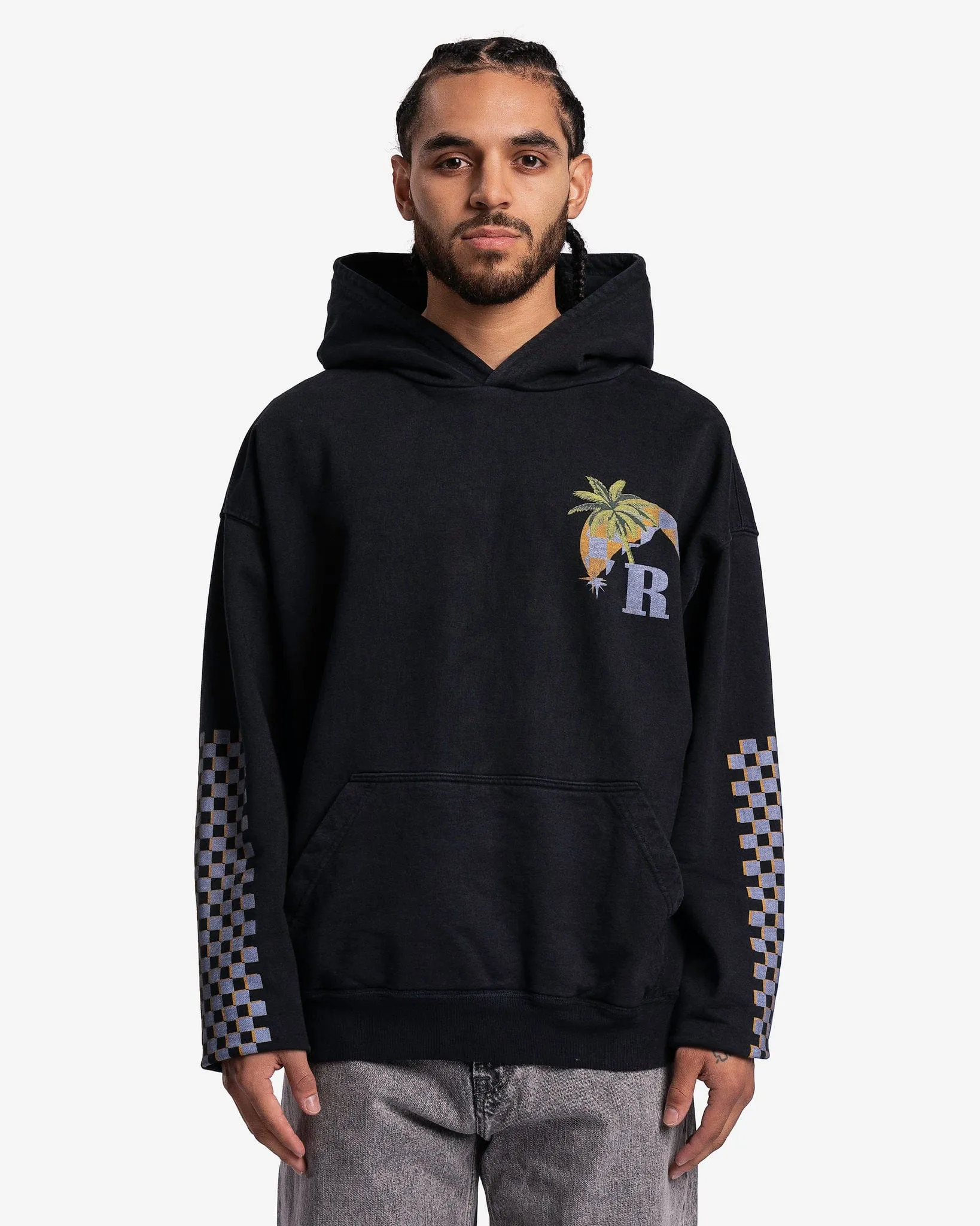 Rhude Moonlight Tropics Hoodie in Vintage Black