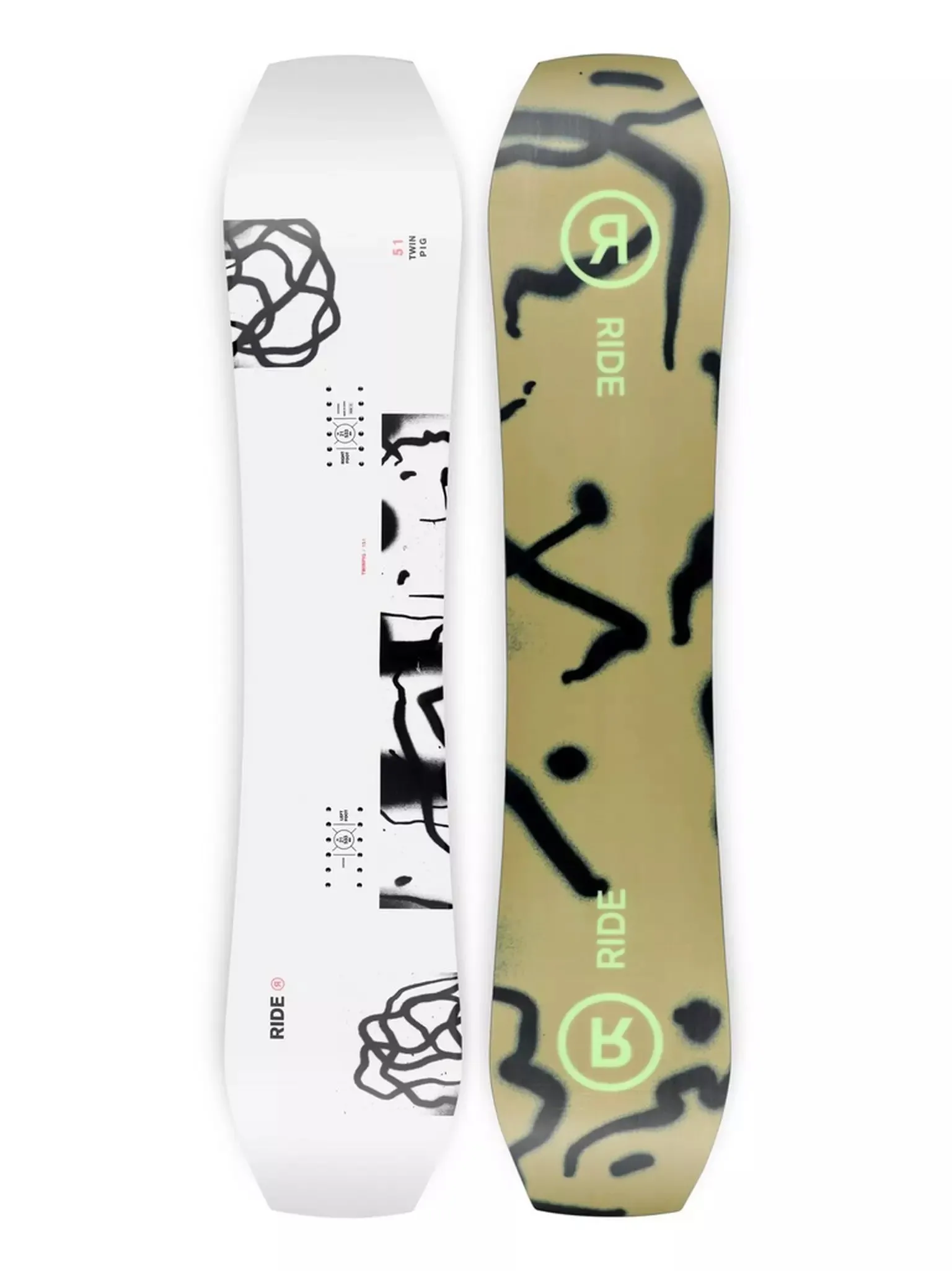 Ride Twinpig Unisex All-Mountain Snowboard