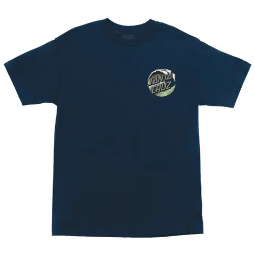 Santa Cruz Skateboard T-Shirts Wave Dot Navy/Seafoam