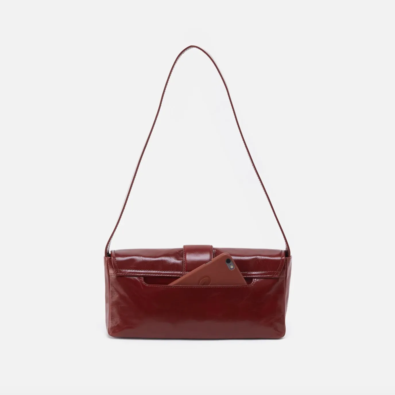 Sawyer Baguette Shoulder Bag | Polished Leather