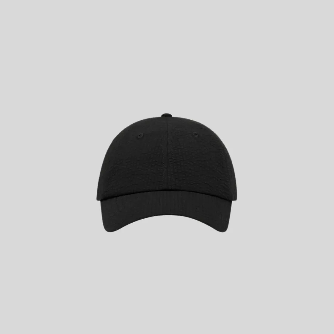 Seersucker Dad Cap (Black)