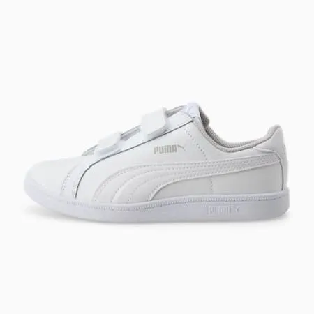 Smash Leather V PS Sneakers - Kids 4-8 years | Puma White-Puma White | PUMA Shop All Puma | PUMA 