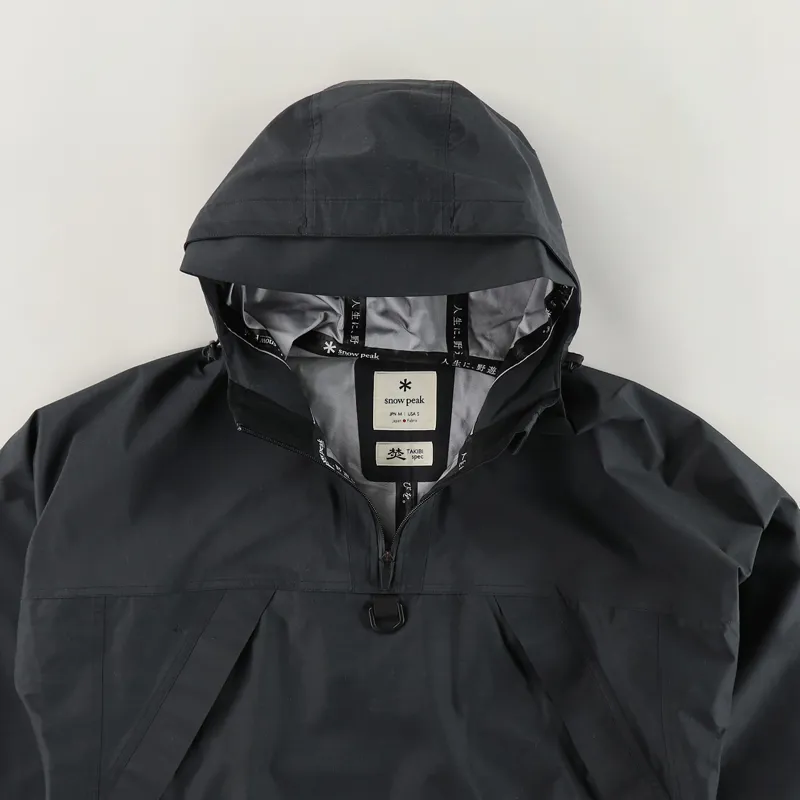 Snow Peak FR 3L Waterproof Pullover Black