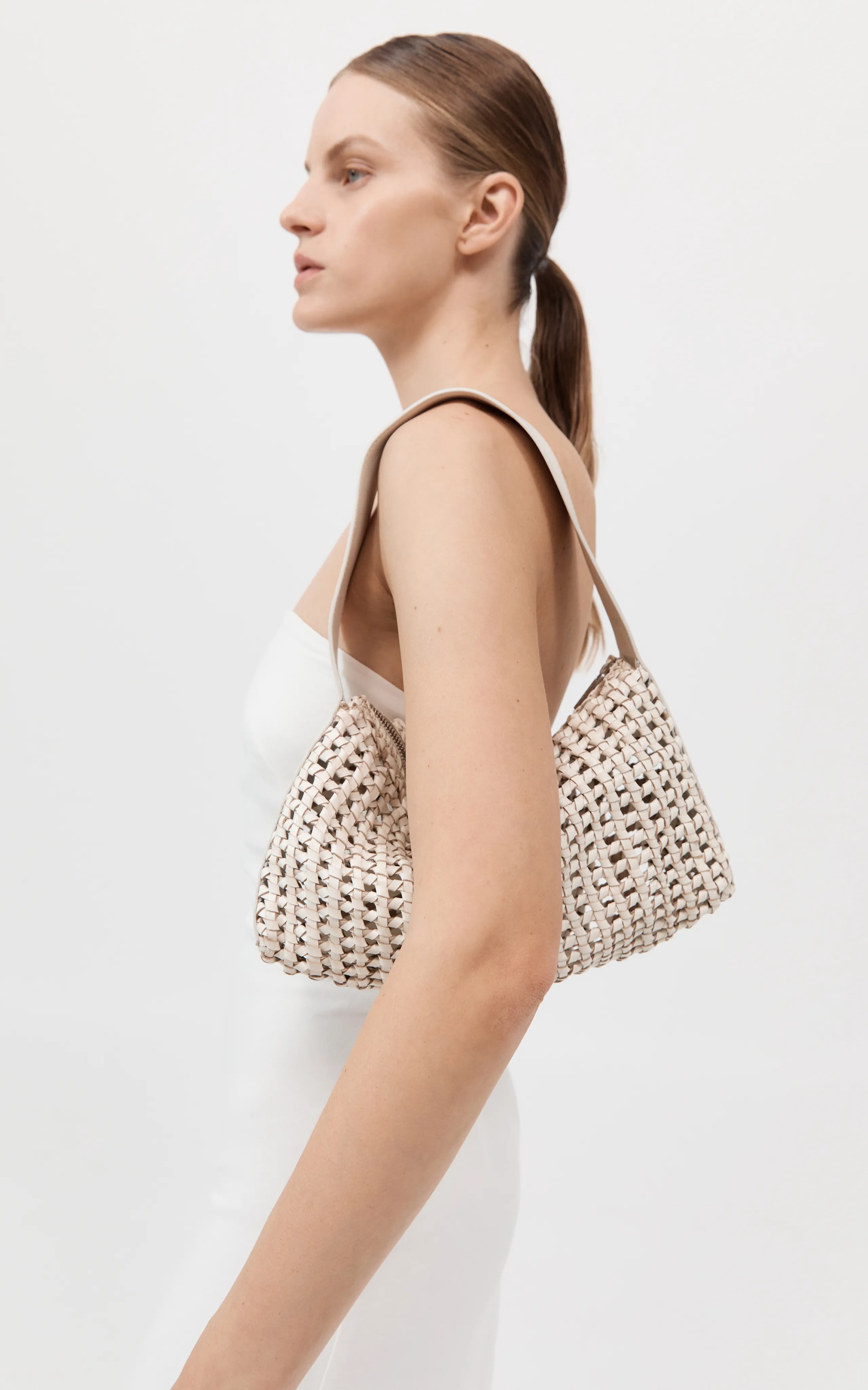 St. Agni Macrame Leather Mesh Bag