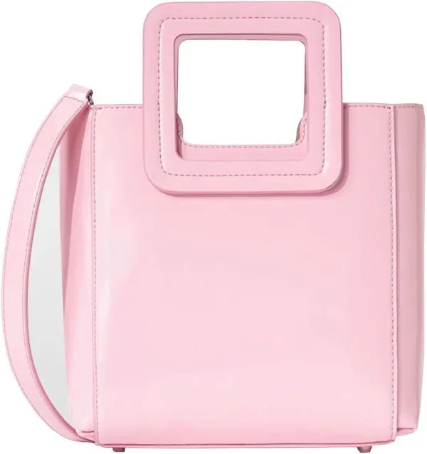 STAUD Women's Shirley Mini Leather Top Handle Bag - Pink Cherry Blossom