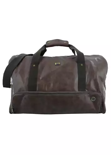 STORM London Mens Norton Brown Faux Leather Holdall Bag | Kaleidoscope