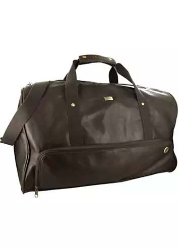 STORM London Mens Norton Brown Faux Leather Holdall Bag | Kaleidoscope